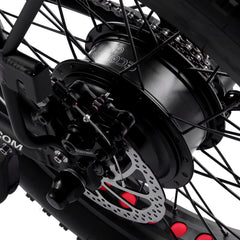 Ecotric 48V Gold Portable and Folding Fat Ebike with LCD Display