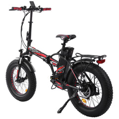 Ecotric 48V Gold Portable and Folding Fat Ebike with LCD Display