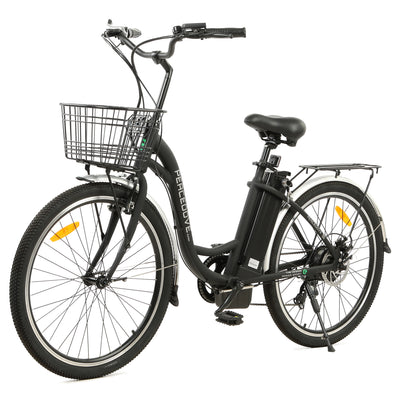 Ecotric Peacedove black electric city bike MB