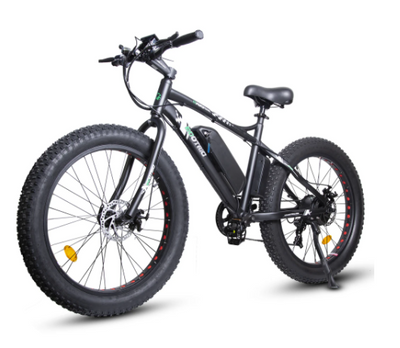 Ecotric Fat Tire Beach Snow Electric Bike- Matte Black
