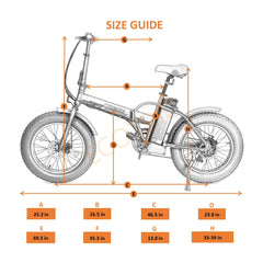 Ecotric 48V Gold Portable and Folding Fat Ebike with LCD Display